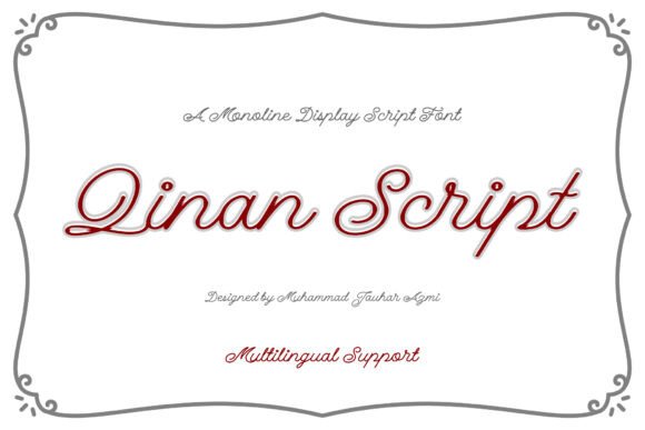 Discovering Qinan Script: A Stylish Monoline Display Font