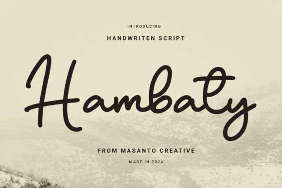 Hambaty Script: Elevate Your Projects with Elegant Handwriting