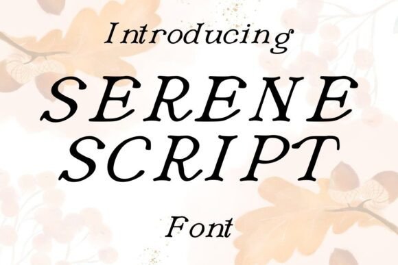 Serene Script: Crafting Elegance with a Graceful Font